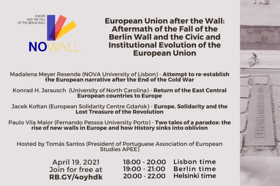 WEBINAR – European Union after the Wall: Aftermath of the Fall of the Berlin Wall and the Civic and Institutional Evolution of the European Union