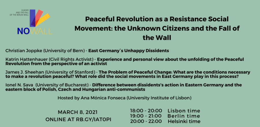 WEBINAR – Peaceful Revolution as a Resistance Social Movement: the Unknown Citizens and the Fall of the Wall